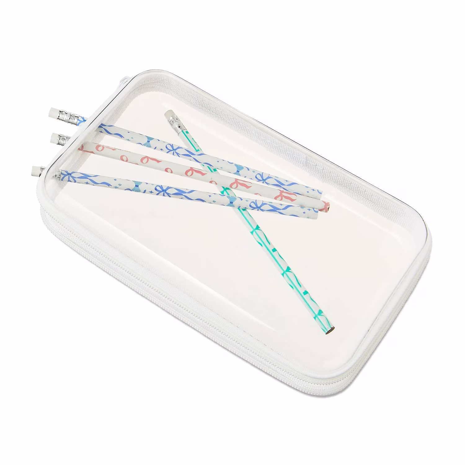 Pen+Gear Zipper Pencil Case, Pencil Boxes for School, White - Thumbnail 5
