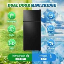 DEMULLER 2.7 Cu.ft Mini Refrigerators Mini Fridges with Freezer Double Door for Room,Apartment - Thumbnail 6