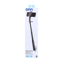 Onn Bluetooth Selfie Stick – Extendable to 40 in, 360° Rotating & Tilting Clamp with Built-In Rechargeable Shutter and Universal Camera Mount - Thumbnail 8