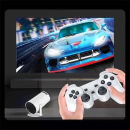 Retro Game Console with Projector, 4K HD Retro Game Projector with 2 Wireless Controllers, HDMI Output, WiFi - Thumbnail 2