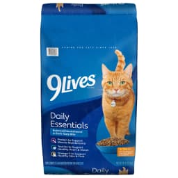 9Lives Daily Essentials Dry Cat Food for Adult Cats with Chicken, Beef & Salmon, 28 lb. Bag - Thumbnail 1