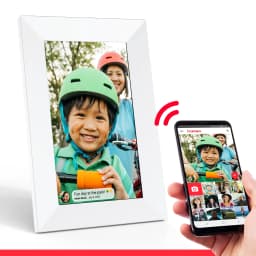 onn 10” Wi-Fi Digital Picture Frame | Send Photos & Videos Instantly via the Free Frameo App, 100147212, White - Thumbnail 5