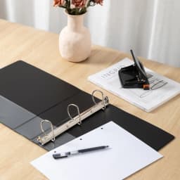 Pen+Gear 3-Ring Durable View Binder, 2" D-Rings, Black,1 Count - Thumbnail 2