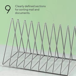 Mindspace File Organizer Triangle Shaped Desktop Organizers File Holder for Desk Office Organization Silver - Thumbnail 5