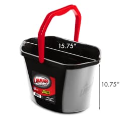 Libman High Power Utility Bucket 3.5 Gallon Black Polypropylene with Ergonomic Handle - Thumbnail 15