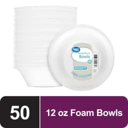 (8 pack) Great Value Everyday Disposable Foam Bowls, 12 oz, 50 Ct - Thumbnail 2
