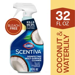 Clorox Scentiva Disinfecting Multi-Surface Cleaner Spray, Coconut & Waterlily, 32 fl oz - Thumbnail 1