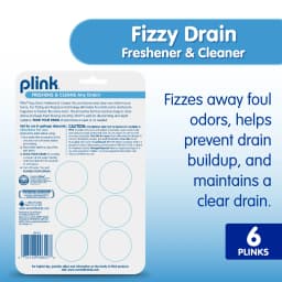 Plink Fizzy Drain Freshener & Cleaner Tablets, 6 Count - Thumbnail 2