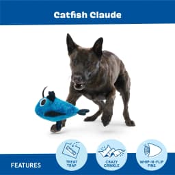 BARK Catfish Claude Plush Dog Toy - Thumbnail 4
