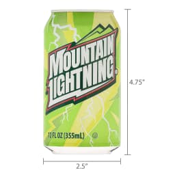 Great Value Mountain Lightning Citrus Flavored Soda Pop, 12 fl oz, 12 Pack Cans - Thumbnail 7