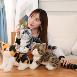 BESTSKY 15.7 Inch Ragdoll Cat Plush Stuffed Animal Toy - Realistic Handmade Plush Toy Present Gift - Thumbnail 6