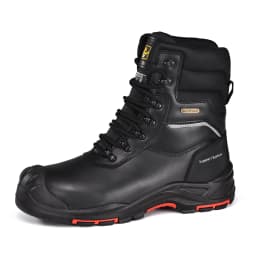 SAFETOE Men's Waterproof Cow Leather Safety Boot 8-inch Composite Toe Work Boots Insulated Winter Snow Boots ASTM F2413-18 I/75 C/75 S7 PR SD - Thumbnail 1
