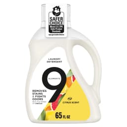 9 Elements Vinegar Powered Liquid Laundry Detergent, Citrus Scent, 65 fl oz, 35 Loads - Thumbnail 1