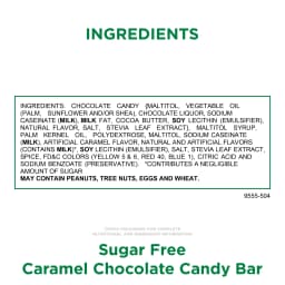 Russell Stover Sugar Free Caramel Bar with Stevia Smooth Caramel Filling in Chocolate Candy, 3 oz. Bar - Thumbnail 8