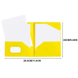 TXYRDXK 1Pc Plastic Folder with Pockets, Heavy Duty Folder with 4 Pockets for Office and Business, Four Pockets Folders with Business Card Holder - Thumbnail 3