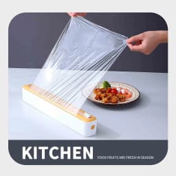 Kcavykas Cling Wrap Autumn Promotions Space-Saving Mounting Precise Cutting Implementation Cling Wrap With Cutter Durable Stable Versatility in Sizes - Thumbnail 8