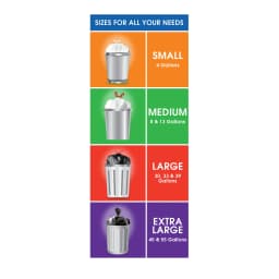 Great Value Strong Flex 13 gal Tall Kitchen Trash Bags, Drawstring, Mint Scent, White, 80 Count - Thumbnail 6