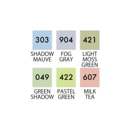 Zig Clean Color Real Brush Markers 6 Colors Set Pale Colors Ⅱ - Thumbnail 2