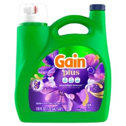 Gain Plus Laundry Detergent Liquid, Now with Odor Defense + OXI, Moonlight Breeze Scent, 170 fl oz, 129 Loads - Thumbnail 14