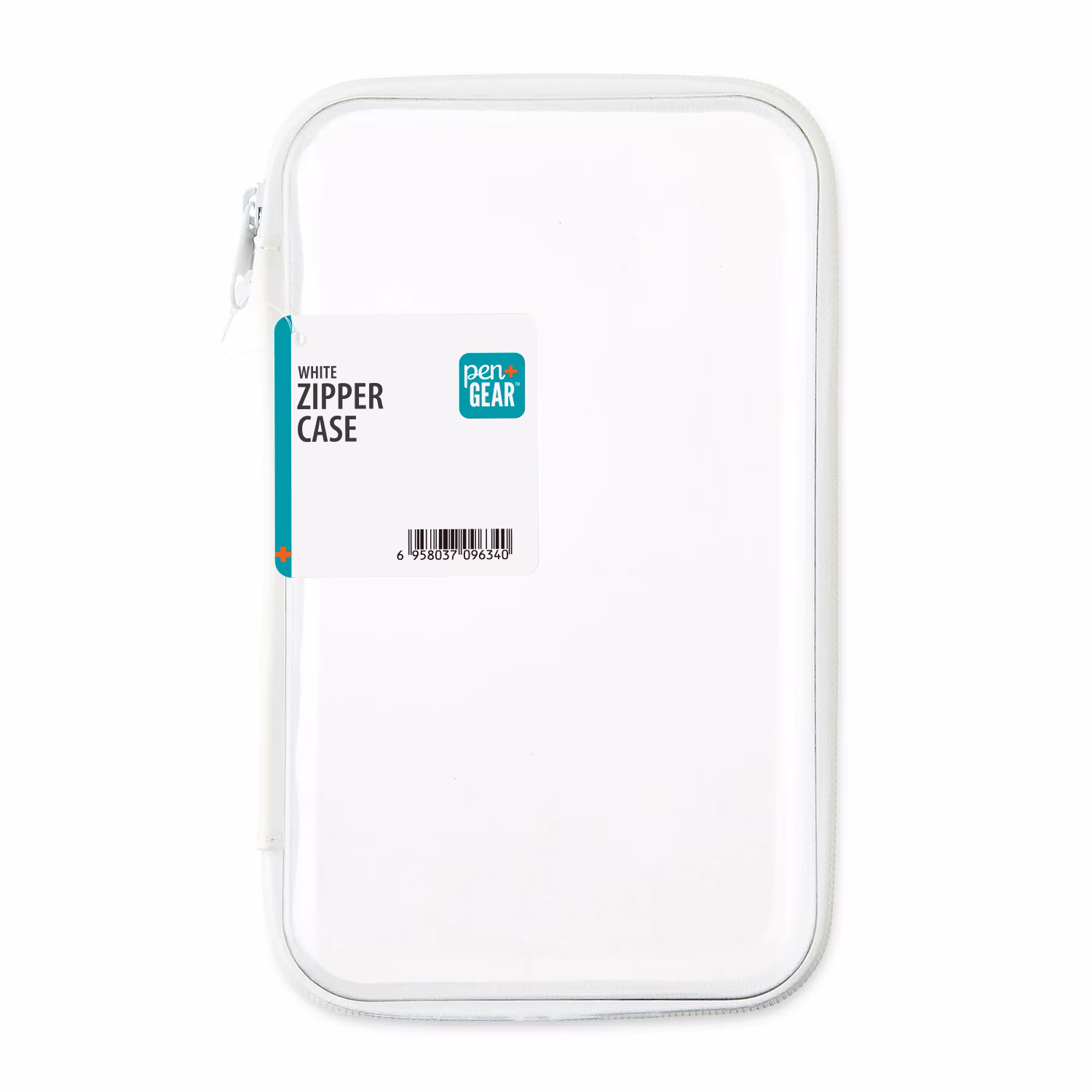 Pen+Gear Zipper Pencil Case, Pencil Boxes for School, White - Thumbnail 1