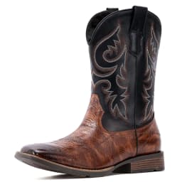 Cowboy Boots Men Square Toe Western Boots Durable Classic Embroidered boot Pull On Slip Resistant Boot - Thumbnail 1