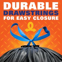 Hefty Strong 30 Gallon Trash Bags, Large Trash Bags, Black, Unscented, 56 Bags - Thumbnail 5