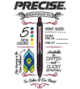 Pilot Precise V5 Premium Rolling Ball Retractable Pens, Extra Fine Point, 0.5 mm, Assorted Ink Colors, 48 Count - Thumbnail 3