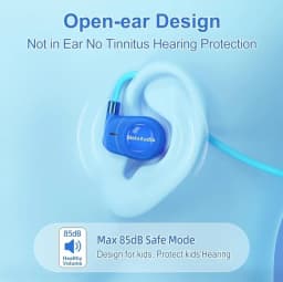 RHEA- Kids Headphones, Open Ear Bluetooth Headphones With Mic, Openbuds Kids, Ultra - Thumbnail 2