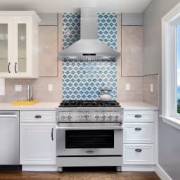 Cosmo 5 Piece Kitchen Appliance Packages with 36" Freestanding Gas Range 36" Wall Mount Range Hood 24" Built-in Fully Integrated Dishwasher French - Thumbnail 20