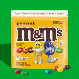 M&M'S Peanut Chocolate Movie Night Candy, Party Size Bag, 38 oz - Thumbnail 2