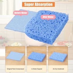 SUGARDAY 16 Pack Kitchen Sponges for Dishes Cleaning Non Scratch Compressed Sponges - Thumbnail 7