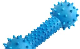 OAVQHLG3B Pets Puppy and Dog Toothbrush Dental Chew Toy Bone, Teeth Cleaning, Teething, Soft Flexible Durable Rubber Dog Toys, Small Treat Holder - Thumbnail 1