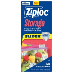 Ziploc® Brand Storage Slider Gallon Bags, Power Shield™ Technology, Expandable Bottom, 68 Count - Thumbnail 9