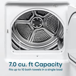 Element Electronics 7.0 cu. ft. Front Load Electric Dryer - White (ETD7027ECW) - Thumbnail 2