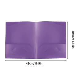 NXUJEUG 2-Pocket Folders, Plastic Folders with Pockets, 1 Pack Heavy Duty Pockets Folder for Document, Letter Size File Folder - Thumbnail 3