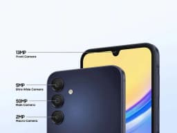 Restored Samsung Galaxy A15 5G A Series 128GB Unlocked Android Cell Phone with 50MP Camera, Blue Black (Refurbished) - Thumbnail 5