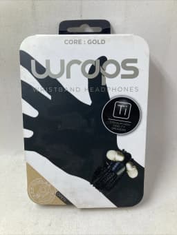 RHEA- Wraps Wrcogv16M Core Wristband Earphones Mic Gold Headphone - Thumbnail 1