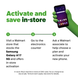 Cricket Wireless Samsung Galaxy A17 128GB , 4GB RAM (Prepaid), Black - Thumbnail 2