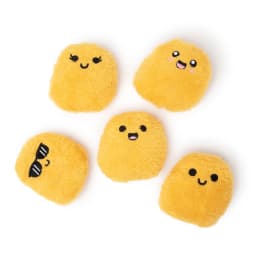 Emotional Support Pals Nuggets, 5 Chicken Nugget Plush Toys with Carrying Basket, Back to School Desk Accessories - Thumbnail 3