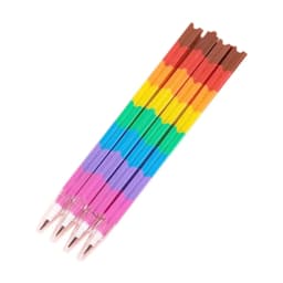 Tyeign Fruit Pole, 24 Pcs Stacking Crayons Stackable Buildable Crayons Colorful Crayon Party Rainbow Pencils for mans' Crayons Coloring Office - Thumbnail 7