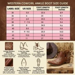 SACFOF Women's Cowboy Cowgirl Western Ankle Boots Floral Embroidered Stitched V Cut Snip Toe Classic Country Booties - Thumbnail 6