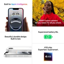 Cricket Wireless Apple iPhone 16e 8GB RAM (Prepaid), Midnight - Thumbnail 10