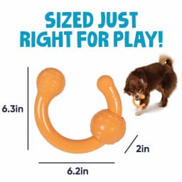 goDog Looper Puzzle Dog Toy, Orange, One Size - Thumbnail 3