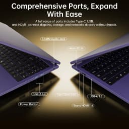 15.6" Touchscreen Laptop FHD Display,Intel Core i3 Processor,8GB RAM 256GB SSD ,Windows 11 Pro MS Office 2024 - Thumbnail 5