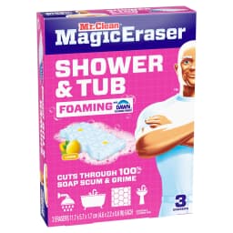 Mr. Clean Magic Eraser Sponge, Shower & Tub Cleaner, Lemon, 3 Count - Thumbnail 13