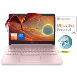 HP Newest 14" Laptop, Slim Light Laptop Computer for Students and Business, Intel Quad-Core N4020, 1 Year Office 365 - Thumbnail 1
