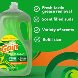 Gain Ultra Dish Washing Liquid Dish Soap, Honey Berry Hula Scent, 90 fl oz - Thumbnail 2