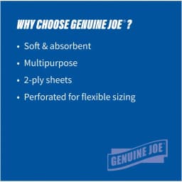 Genuine Joe 2-Ply Household Roll Paper Towels - 4.40 x 11 Inches - 200 Sheets Per Roll - White - Perforated for Kitchen, Multipurpose - 24 Rolls Per - Thumbnail 7