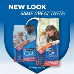 Purina Cat Chow Complete High Protein Dry Cat Food with Real Salmon, 3.15 lb Bag - Thumbnail 2