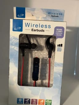 RHEA- Ilive Iaeb16B Wireless Bluetooth Earbud Headphones, Red And Black , New - Thumbnail 3